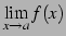 $ \displaystyle{\lim_{x\to a}f(x)}$