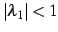 $ \vert\lambda_{1}\vert<1$