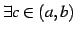 $ \exists c\in(a,b)$