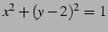 $ x^2+(y-2)^2=1$