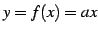 $ y=f(x)=ax$