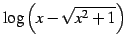 $ \log\left(x-\sqrt{x^2+1}\right)$