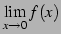 $ \displaystyle{\lim_{x\to0}f(x)}$