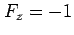 $ F_z=-1$