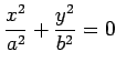 $ \displaystyle{\frac{x^2}{a^2}+\frac{y^2}{b^2}=0}$