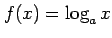 $ f(x)=\log_a x$