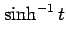 $\displaystyle \sinh^{-1}t$