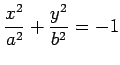 $ \displaystyle{\frac{x^2}{a^2}+\frac{y^2}{b^2}=-1}$