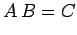 $\displaystyle A\,B=C$