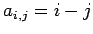 $ a_{i,j}=i-j$