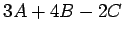 $ 3A+4B-2C$