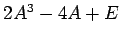 $ 2A^3-4A+E$