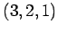 $ (3,2,1)$