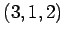$ (3,1,2)$
