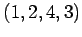 $ (1,2,4,3)$