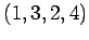 $ (1,3,2,4)$