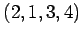 $ (2,1,3,4)$