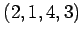 $ (2,1,4,3)$