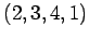 $ (2,3,4,1)$
