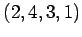$ (2,4,3,1)$