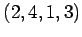 $ (2,4,1,3)$