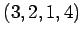 $ (3,2,1,4)$