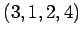 $ (3,1,2,4)$