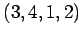 $ (3,4,1,2)$