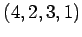 $ (4,2,3,1)$