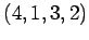 $ (4,1,3,2)$