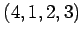 $ (4,1,2,3)$