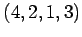 $ (4,2,1,3)$