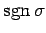 $ \mathrm{sgn}\,\sigma$