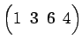 $ \begin{pmatrix}
1\! & \!3\! & \!6\! & \!4
\end{pmatrix}$