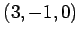 $ (3,-1,0)$