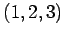 $ (1,2,3)$
