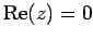 $ \mathrm{Re}(z)=0$