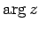 $ \arg z$