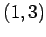 $ (1,3)$