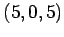 $ (5,0,5)$