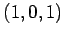 $ (1,0,1)$