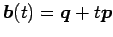 $ \vec{b}(t)=\vec{q}+t\vec{p}$