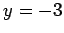 $ y=-3$
