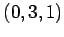 $ (0,3,1)$
