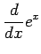 $\displaystyle \frac{d}{dx}e^{x}$