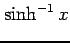 $\displaystyle \sinh^{-1}x$