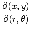 $ \displaystyle{\frac{\partial (x,y)}{\partial (r,\theta)}}$