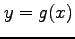 $ y=g(x)$