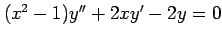 $ (x^2-1)y''+2xy'-2y=0$