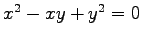 $ x^2-xy+y^2=0$